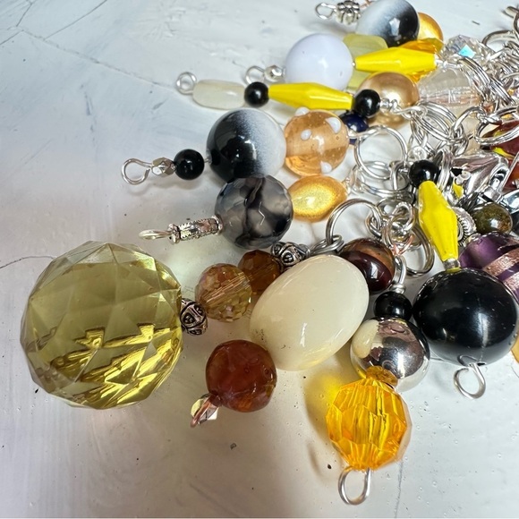 Chunky Beaded Tassel Handbag Purse Accessory Dangle Charm Key Chain Handmade - Picture 5 of 17